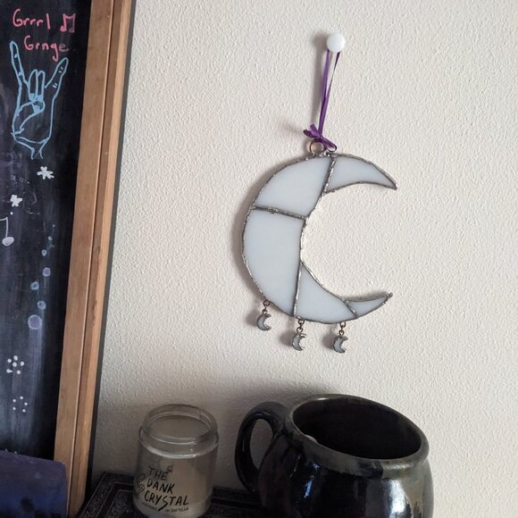 Handmade Hanging Moon Decoration - Picture 2 of 4